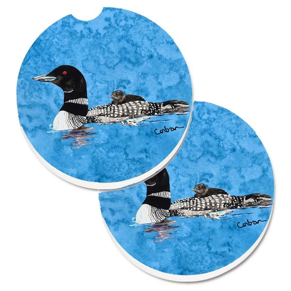 Carolines Treasures Momma and Baby Loon Set of 2 Cup Holder Car Coaster 8718CARC